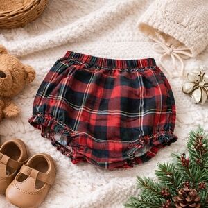 🎄 TBBC The Beaufort Bonnet Company Plaid Diaper Cover | 18–24M